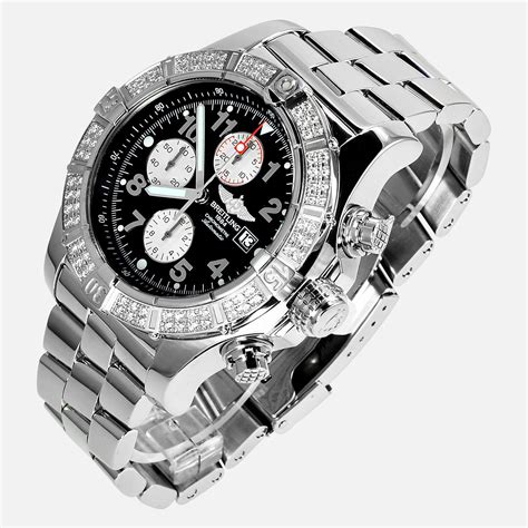 breitling super avenger diamond watch replica|breitling super avenger diamond bezel.